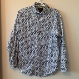 1670 Floral Print Dress Shirt